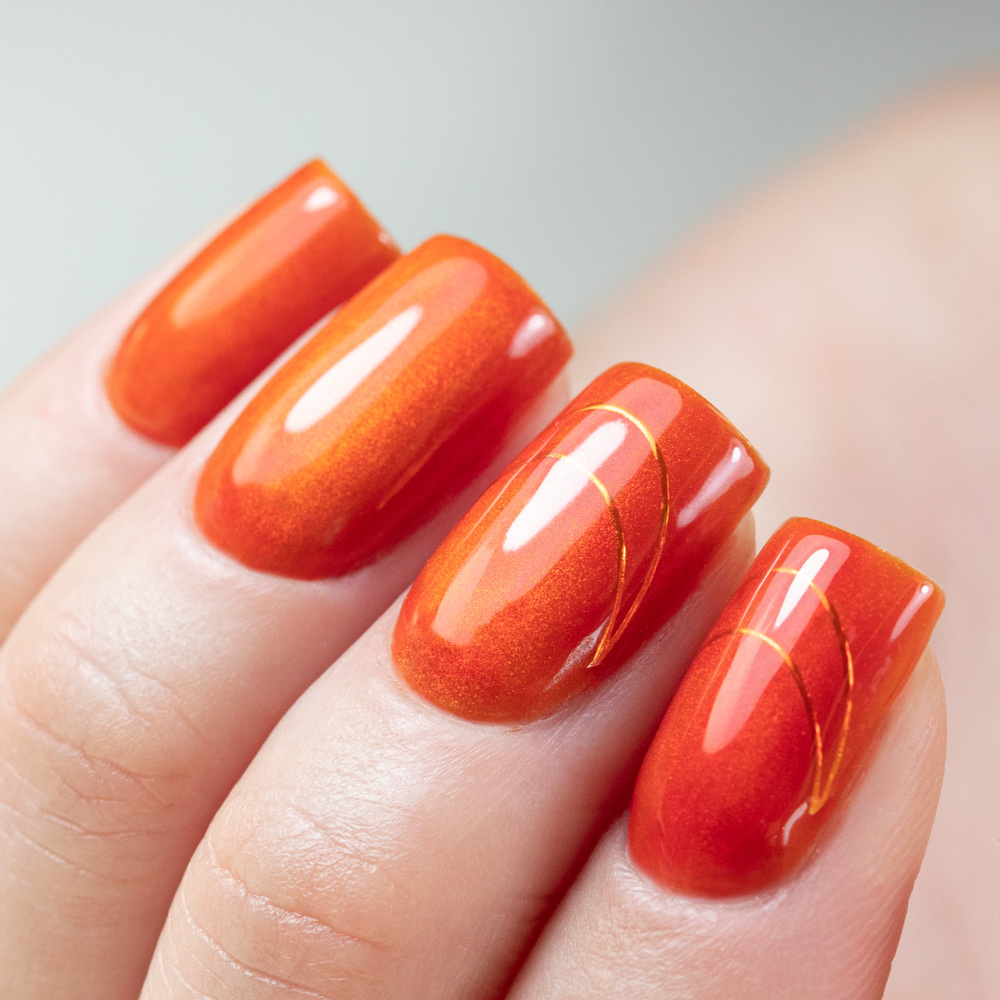 Molly Nails - Topcoat Crystal Glass Orange Pumpkin - Caramdia
