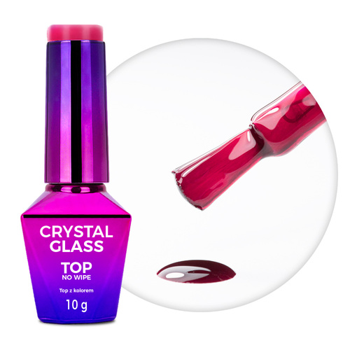 Raspberry Molly Nails - Topcoat Crystal Glass Raspberry - Caramdia