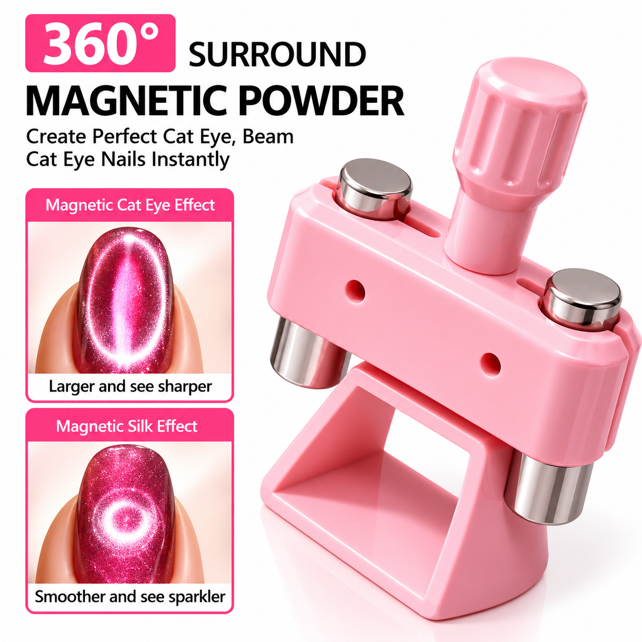 PNS – Roterende magneet voor Cat Eye roze 28
